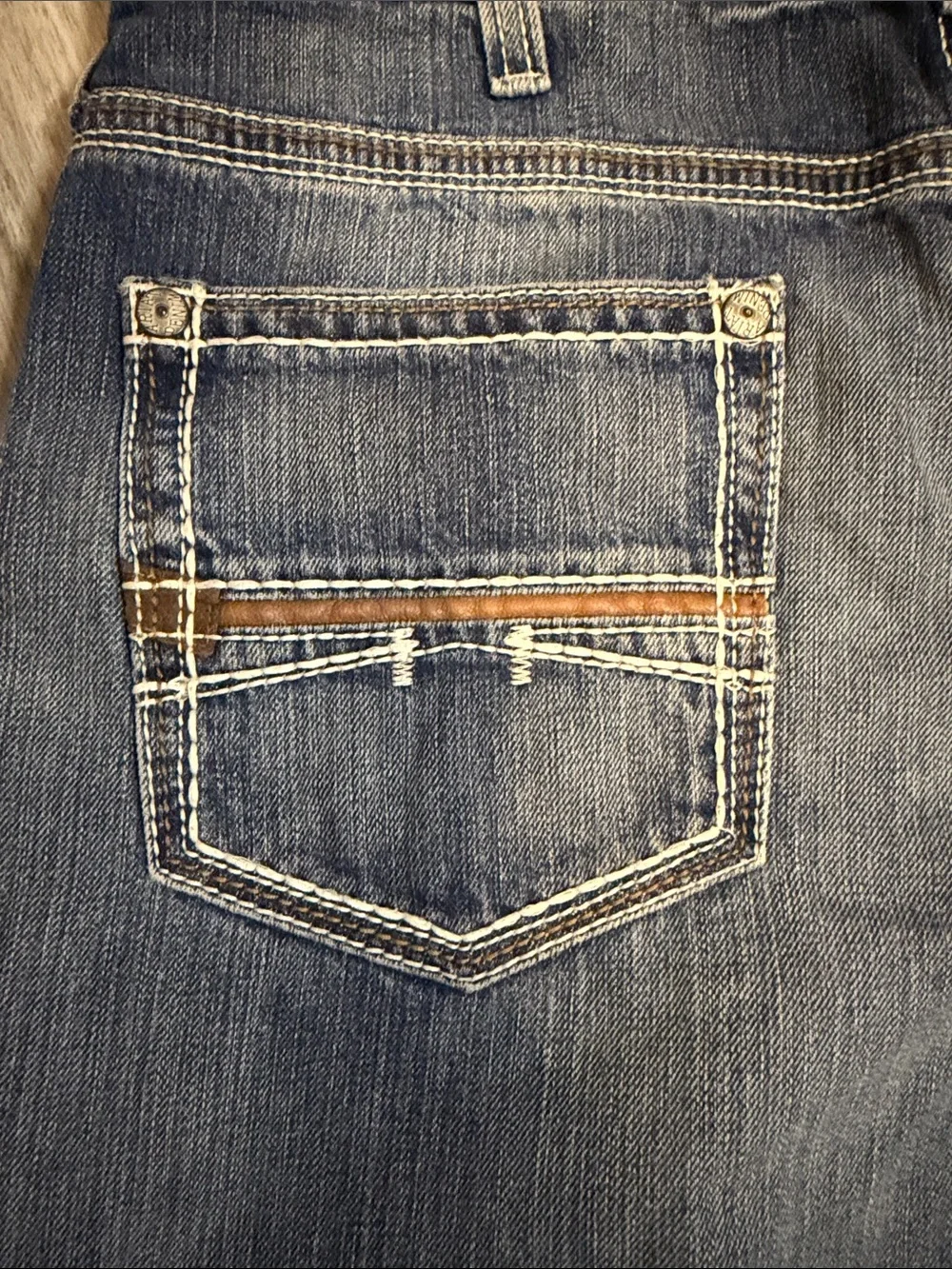 Ariat Men's Blue Bootcut Jeans with Subtle Fade